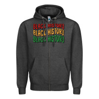Charcoal Heather i am black history Zipper Hoodie - MaliasSmallBusiness