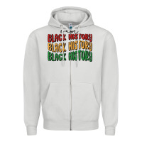 Dove Grey i am black history Zipper Hoodie - MaliasSmallBusiness