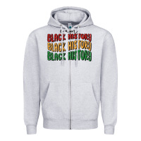 Heather Grey i am black history Zipper Hoodie - MaliasSmallBusiness