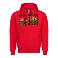 Red i am black history Zipper Hoodie - MaliasSmallBusiness