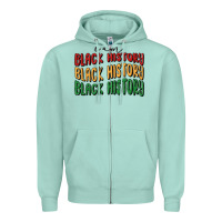 Seafoam i am black history Zipper Hoodie - MaliasSmallBusiness