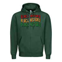 Sports Green i am black history Zipper Hoodie - MaliasSmallBusiness