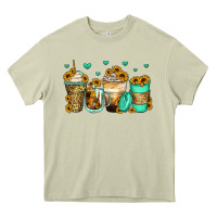 Mossy sunflowers coffee cups Heavy Core Tee - Zillion Design Studio