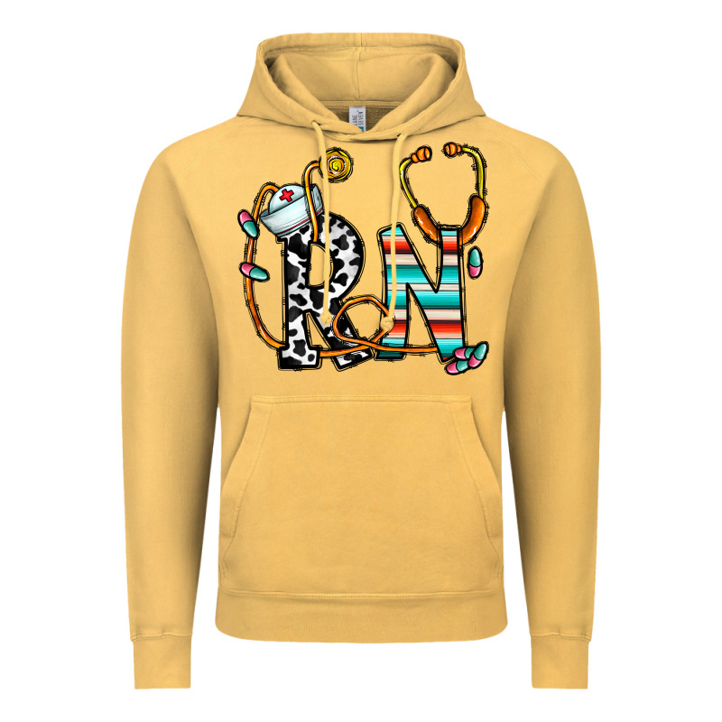 Rn Nurse Vintage Hoodie by CowhideDigitalArt | Teevron