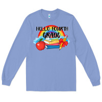 Colony Blue back to school hello fourth grade 3200x2400 Long Sleeve Tee - AdoDesignShop