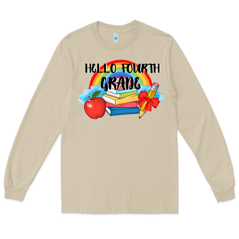 Back To School Hello Fourth Grade 3200x2400 Long Sleeve Tee by AdoDesignShop | Teevron
