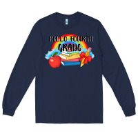 Navy back to school hello fourth grade 3200x2400 Long Sleeve Tee - AdoDesignShop