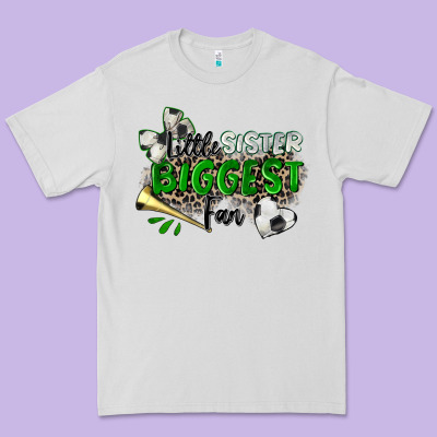 Little Sister Biggest Fan Soccer Premium Tee Designed By Zillion Design Studio