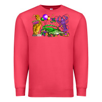 Cardinal mardi gras pelican alligator and crawfish Premium Sweatshirt - LillyAllenDesigns
