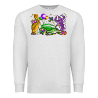 Mardi Gras Pelican Alligator And Crawfish Premium Sweatshirt | Teevron