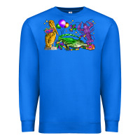 True Royal mardi gras pelican alligator and crawfish Premium Sweatshirt - LillyAllenDesigns