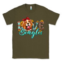 Army Green love beagles Classic Tee - Artiststas