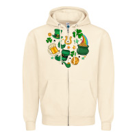 Sandshell st. patrick heart doodle Zipper Hoodie - MaliasSmallBusiness