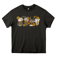 Asphalt skeleton hands coffee cups Heavy Core Tee - texasbilliewilder