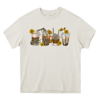 Cream skeleton hands coffee cups Heavy Core Tee - texasbilliewilder