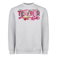 Heather Grey breast cancer teacher Heavyweight Sweatshirt - Artiststas