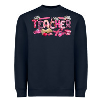 Navy breast cancer teacher Heavyweight Sweatshirt - Artiststas