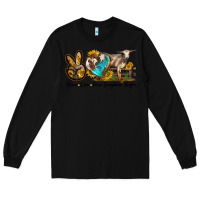 Black peace love longhorn heifer Long Sleeve Tee - LillyAllenDesigns