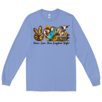 Colony Blue peace love longhorn heifer Long Sleeve Tee - LillyAllenDesigns