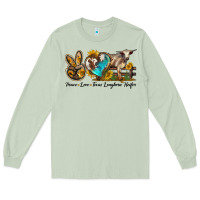 Matcha peace love longhorn heifer Long Sleeve Tee - LillyAllenDesigns