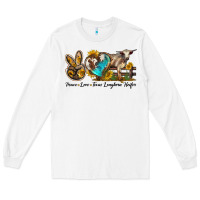 White peace love longhorn heifer Long Sleeve Tee - LillyAllenDesigns