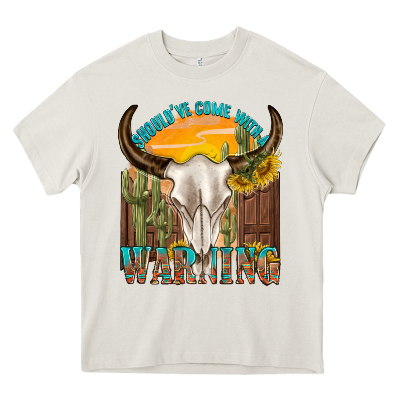 Shouldve Come With A Warning Heavy Core Tee by texasbilliewilder | Teevron