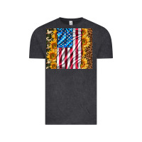 Vintage Black american realistic flag Vintage Tee - AdoDesignShop