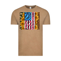 Vintage Coffee american realistic flag Vintage Tee - AdoDesignShop