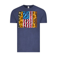 Vintage Denim american realistic flag Vintage Tee - AdoDesignShop