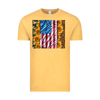 Vintage Mustard american realistic flag Vintage Tee - AdoDesignShop