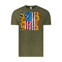 Vintage Olive american realistic flag Vintage Tee - AdoDesignShop