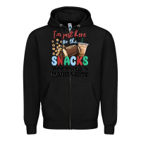 Black im just here for the snacks commercials and  halftime show Zipper Hoodie - MaliasSmallBusiness