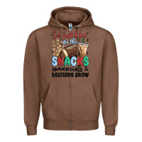 Chestnut im just here for the snacks commercials and  halftime show Zipper Hoodie - MaliasSmallBusiness