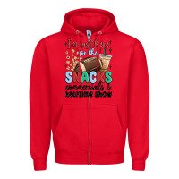 Red im just here for the snacks commercials and  halftime show Zipper Hoodie - MaliasSmallBusiness