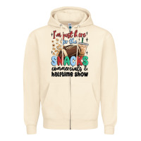 Sandshell im just here for the snacks commercials and  halftime show Zipper Hoodie - MaliasSmallBusiness