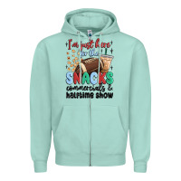 Seafoam im just here for the snacks commercials and  halftime show Zipper Hoodie - MaliasSmallBusiness