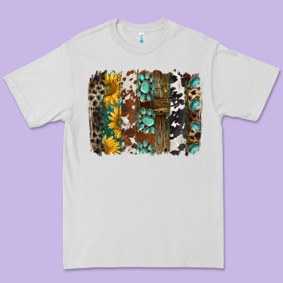 Western Handdrawn Patterns Brushstrokes Premium Tee Designed By Barkaloodesign