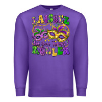 Purple laissez les bon temps rouler Premium Sweatshirt - LillyAllenDesigns