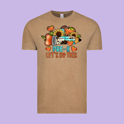 Pre K Let's Do This Vintage Tee Designed By Jahusdesignshop