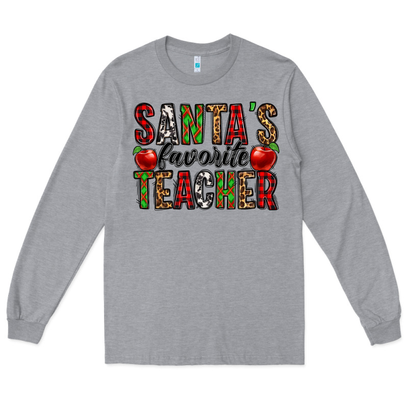Santa's Favorite Teacher Long Sleeve Tee by Jasminsmagicworld | Teevron