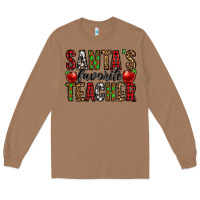 Toasted Coconut santa's favorite teacher Long Sleeve Tee - Jasminsmagicworld