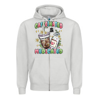 Dove Grey caffeinated and medicated Zipper Hoodie - MaliasSmallBusiness
