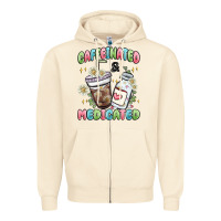 Sandshell caffeinated and medicated Zipper Hoodie - MaliasSmallBusiness