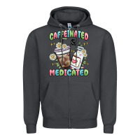 Smoke caffeinated and medicated Zipper Hoodie - MaliasSmallBusiness