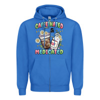 True Royal caffeinated and medicated Zipper Hoodie - MaliasSmallBusiness