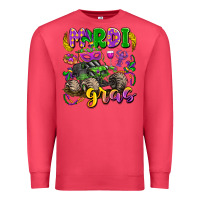 Cardinal mardi gras monster truck Premium Sweatshirt - LillyAllenDesigns