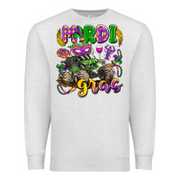 Oatmeal Heather mardi gras monster truck Premium Sweatshirt - LillyAllenDesigns