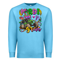 Ocean Blue mardi gras monster truck Premium Sweatshirt - LillyAllenDesigns