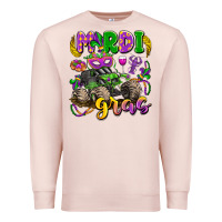 Pale Pink mardi gras monster truck Premium Sweatshirt - LillyAllenDesigns