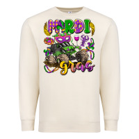 Sandshell mardi gras monster truck Premium Sweatshirt - LillyAllenDesigns